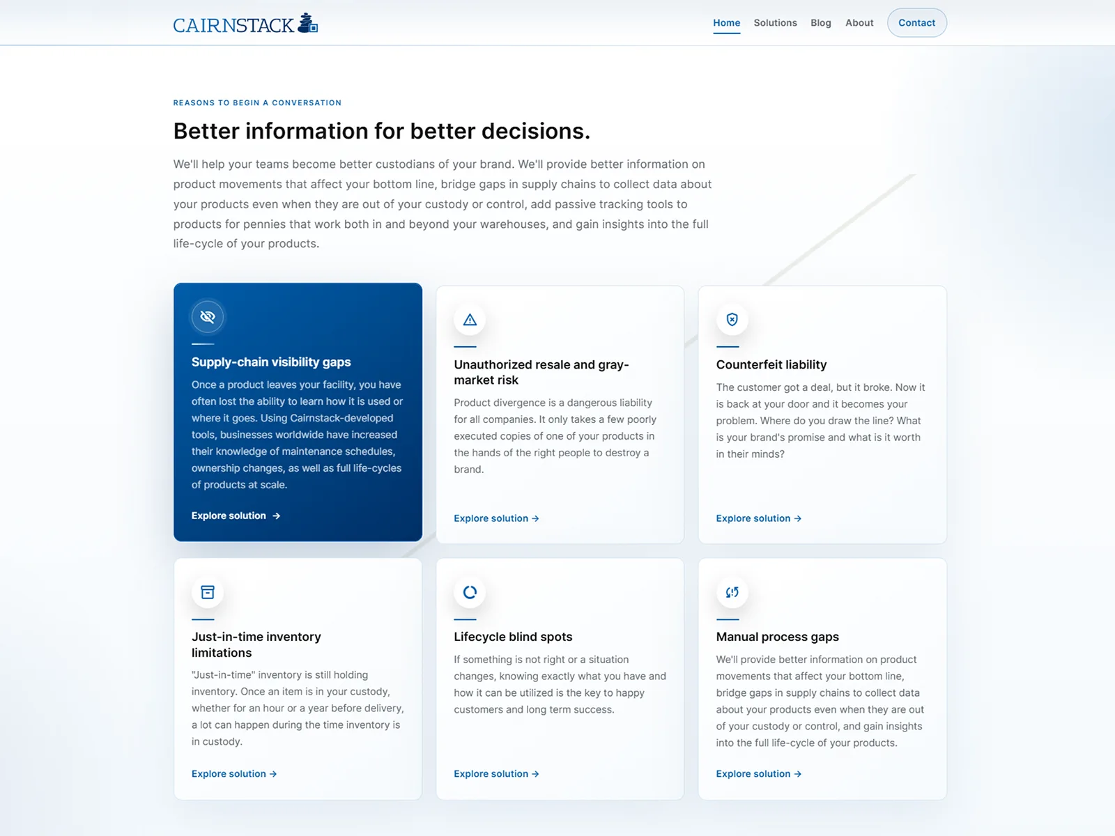 Cairnstack Website Demo